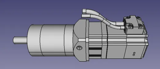 RB300-L06G-R2030-Q2K-CA-YK + PLE060-050-S2-P2, 200W servomoteur avec asservissement intégré et 1:50 Réducteur planétaire, 30.26Nm, 60rpm, Magnetic Codeur absolu 1 tour, avec Frein
