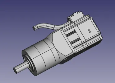 RB300-L06G-R2030-Q1K-CA-YK + PLE060-010-S2-P2, 200W Servomotor mit integriertem Regler und 1:10 Planetengetriebe, 6.12Nm, 300rpm, magnetischer Single-turn Encoder, ohne Haltebremse